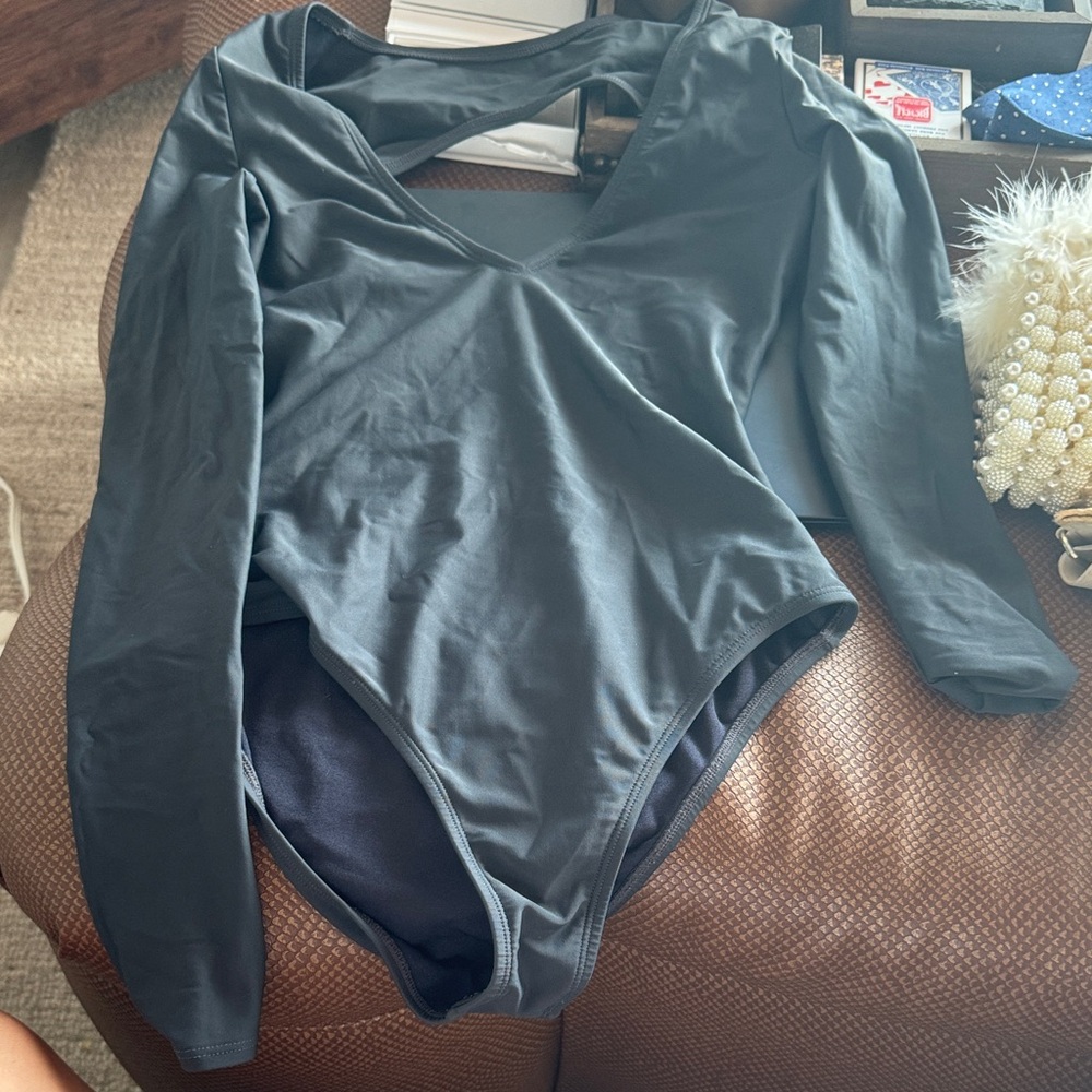 Billabong charcoal Long Sleeve swimsuit